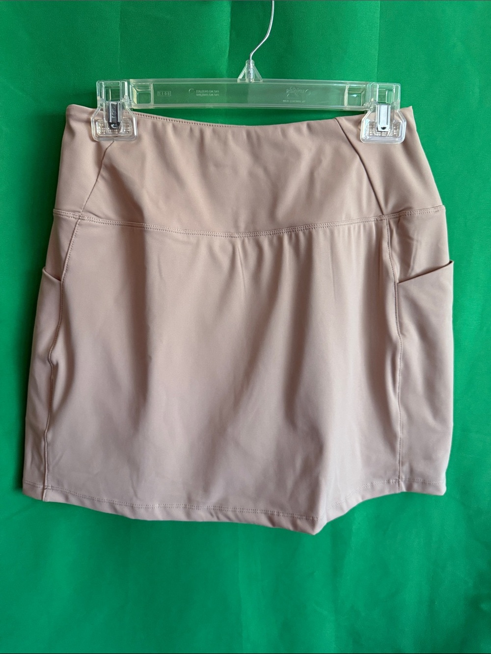 Women's Tan Faux-Leather Mini Skirt